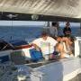 Bill aboard the Las Sirenas on the Rio Dulce